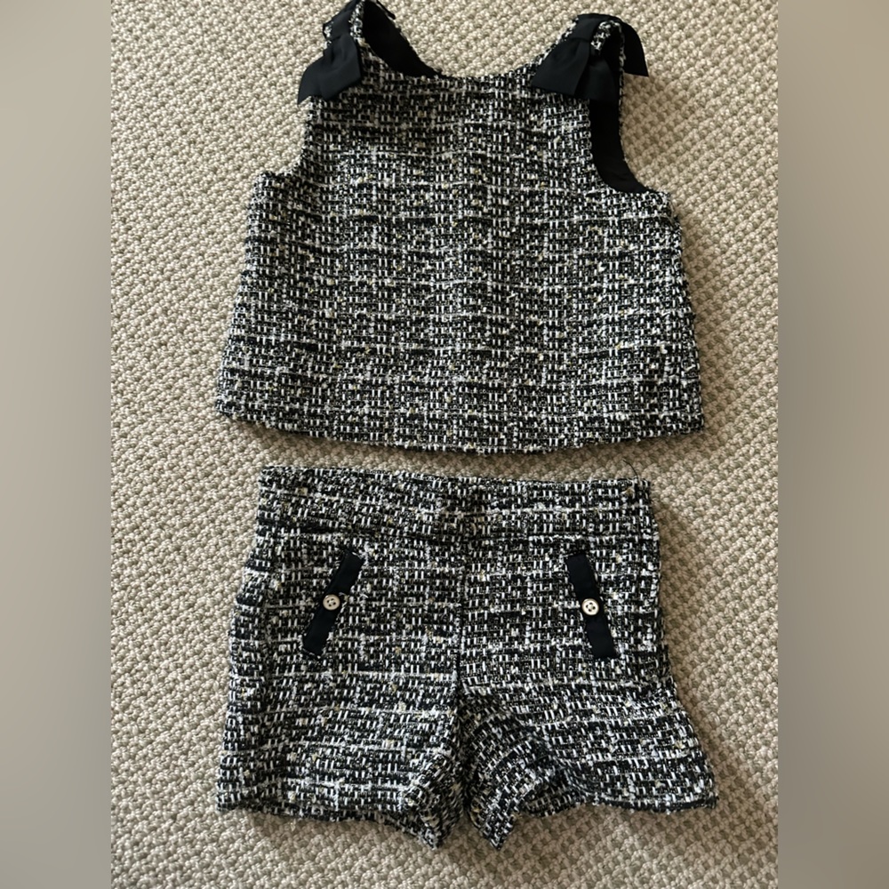 Janie and Jack Tweed short and top set
